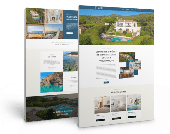 Vacation rental website design exemple