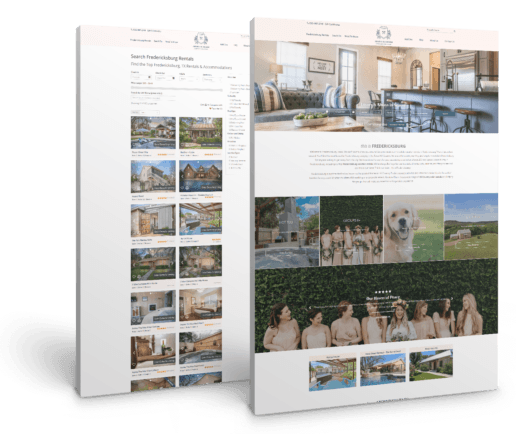 vacation rental website design exemple